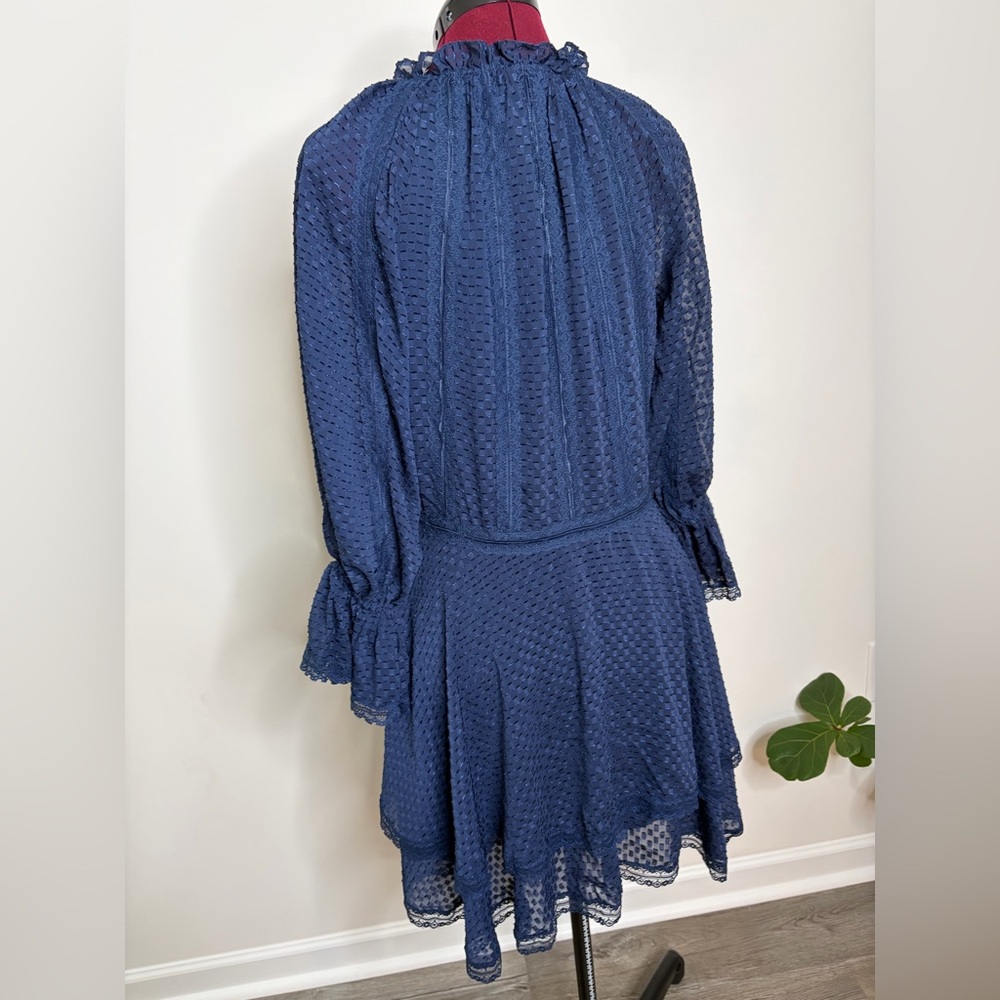 Alice + Olivia Navy Ruffled Dress - Picture 6 of 6